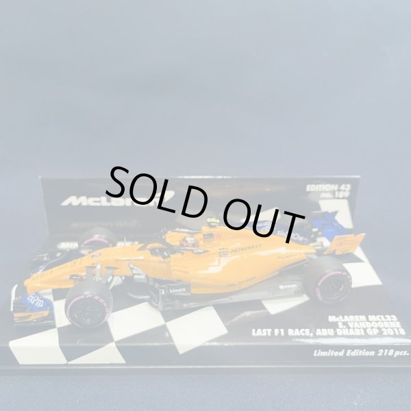 画像1: セカンドハンド品●PMA1/43 McLAREN MCL33 LAST F1 RACE ABU DHABI GP 2018 (S.バンドーン）#2