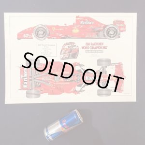 画像: ●特価品●大判●David Wilson作 エアーブラシプリント FERRARI F2007 WORLD CHAMPION (K.ライコネン）2007