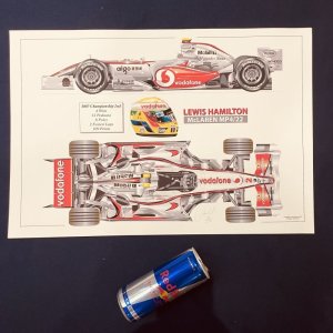 画像: ●特価品●大判●David Wilson作 エアーブラシプリント McLAREN MP4/22 (L.ハミルトン）2007