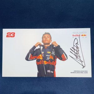 画像: RED BULL 直筆サイン入りドライバーカード (A.アルボン）