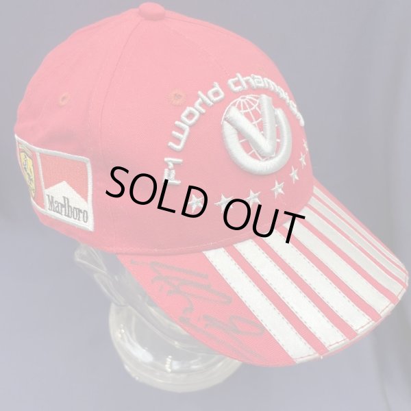 画像1: FERRARI ミハエル・シューマッハ 本人用支給品　直筆サイン入りキャップ (Marlboro仕様）7time Champion