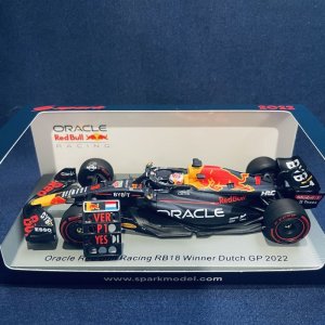 画像: セカンドハンド品●SPARK1/43 RED BULL RB18 WINNER DUTCH GP 2022 (M.フェルスタッペン）