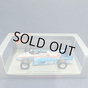 画像: セカンドハンド品●SPARK 1/43 LIGIER JS19 3rd AUSTRIAN GP 1982 (J.ラフィ) #26