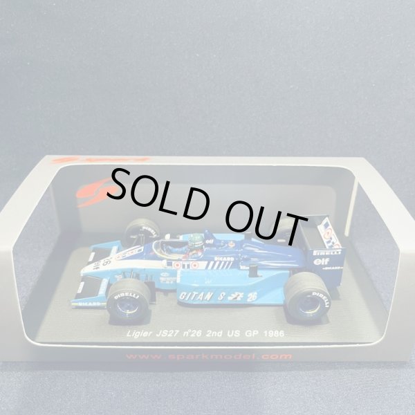 画像1: セカンドハンド品●SPARK 1/43 LIGIER JS27 2nd US GP 1986 (J.ラフィ) #26