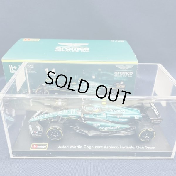 画像1: 新品正規入荷品●burago1/43 ASTON MARTIN AMR23 (F.アロンソ）2023 #14 ※アクリルケース＆ドライバーフィギュア付