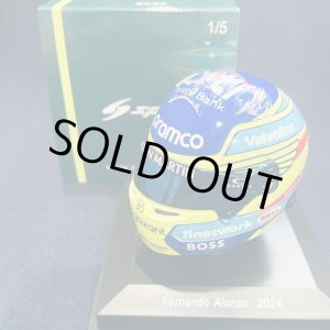 画像: 新品正規入荷品●SPARK1/5  ASTON MARTIN 2024 F.アロンソ ミニヘルメット