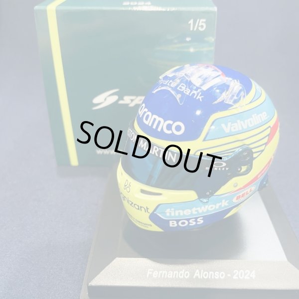 画像1: 新品正規入荷品●SPARK1/5  ASTON MARTIN 2024 F.アロンソ ミニヘルメット
