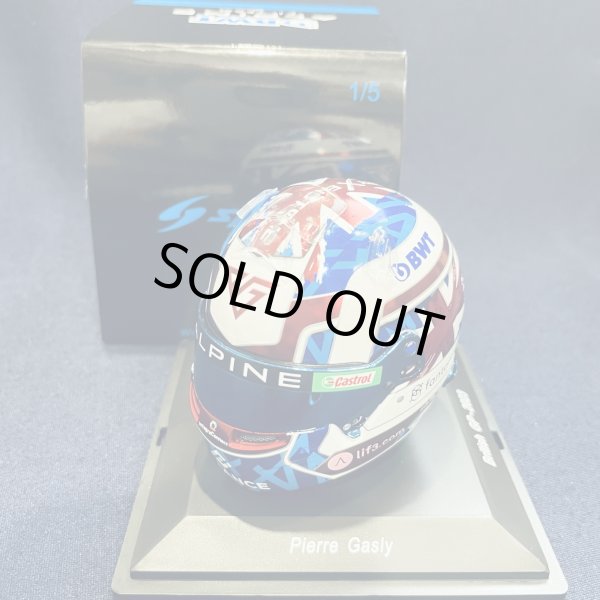 画像1: 新品正規入荷品●SPARK1/5 ALPINE BRITISH GP 2023（P.ガスリー）ミニヘルメット 