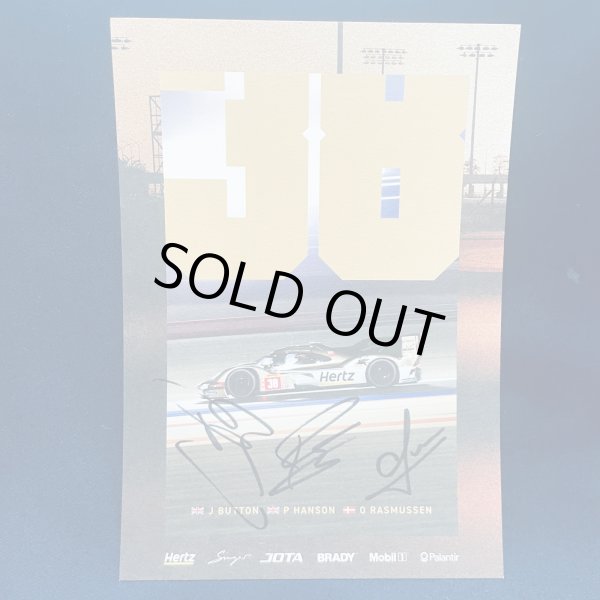 画像1: WEC 2024 TEAM JOTA 38号車　バトン・ラスムッセン・ハンセン 3名直筆サイン入りドライバーカード