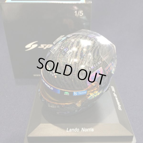 画像1: 新品正規入荷品●SPARK1/5 McLAREN SINGAPORE GP 2023（L.ノリス）ミニヘルメット 