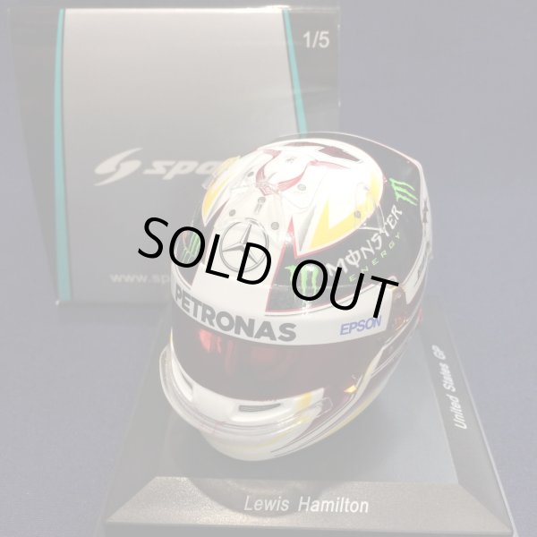 画像1: 新品正規入荷品●SPARK1/5 MERCEDES F1 US GP 2015 WORLD CHAPIONSHIP 2015 (L.ハミルトン）ミニヘルメット 
