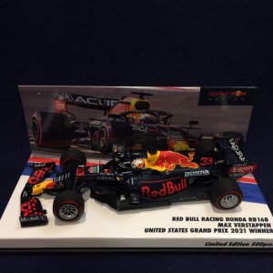 画像: セカンドハンド品●ユーロスポーツ別注●PMA1/43 RED BULL HONDA RB16B US GP 2021 (M.フェルスタッペン）#1