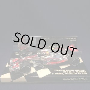 画像: セカンドハンド品●PMA1/43 VODAFONE McLAREN MERCEDES MP4-22 1st PODIUM AUSTRALIAN GP 2007 (L.ハミルトン）#2