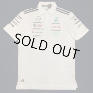 画像: メルセデス AMG ペトロナス F1 チーム ドライバー ポロシャツ ホワイト 2025 /アディダス (サイズ M)