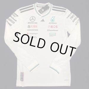 画像: (オーセンティック)メルセデス AMG ペトロナス F1 チーム ドライバー ロングスリーブシャツ ホワイト 2025 /アディダス (サイズ XL)