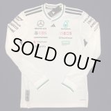 画像: (オーセンティック)メルセデス AMG ペトロナス F1 チーム ドライバー ロングスリーブシャツ ホワイト 2025 /アディダス (サイズ L)