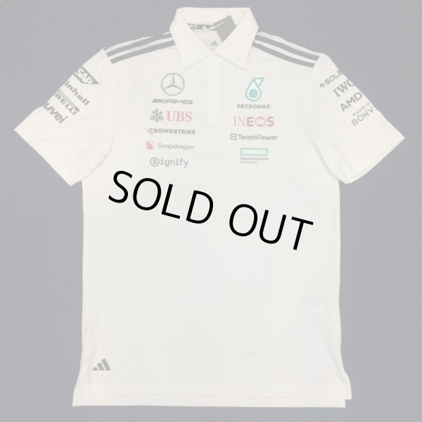 画像1: メルセデス AMG ペトロナス F1 チーム ドライバー ポロシャツ ホワイト 2025 /アディダス (サイズ S)