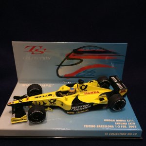 画像: セカンドハンド品●PMA1/43 TSBOX JORDAN HONDA EJ11 TESTING BARCELONA 2002 (佐藤琢磨）