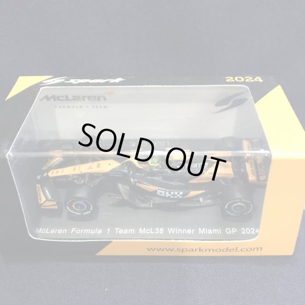 画像1: 新品正規入荷品●SPARK1/64 McLAREN MCL38 WINNER MIAMI GP 2024 (L.ノリス）#4