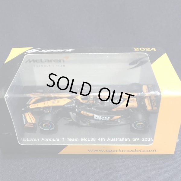 画像1: 新品正規入荷品●SPARK1/64 McLAREN MCL38 4th AUSTRALIAN GP 2024 (O.ピアストリ）#81