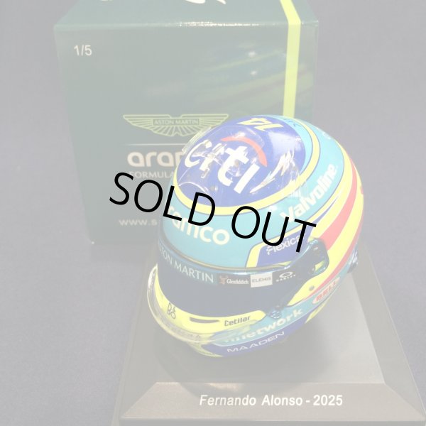 画像1: 新品正規入荷品●SPARK1/5 ASTON MARTIN 2025 (F.アロンソ）#14 ミニヘルメット