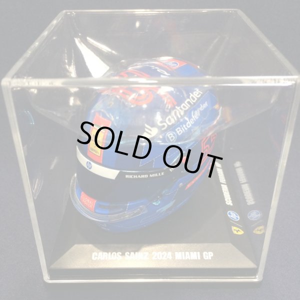 画像1: 新品正規入荷品●LOOKSMART 1/5 FERRARI F1 MIAMI GP 2024 (C.サインツ）ミニヘルメット