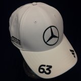 画像: メルセデス AMG ペトロナス F1 チーム ジョージ・ラッセル キャップ ホワイト 2025