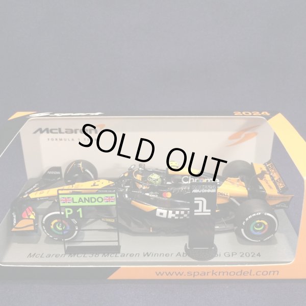画像1: 新品正規入荷品●SPARK 1/43 McLAREN MCL38 WINNER ABU DHABI GP 2024 (L.ノリス）#4