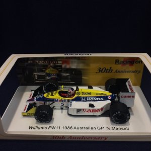 画像: セカンドハンド品●Racing on別注●SPARK 1/43 WILLIAMS HONDA FW11 AUSTRALIAN GP 1986(N.マンセル)#5