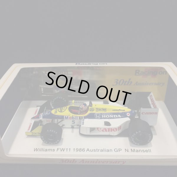 画像1: セカンドハンド品●Racing on別注●SPARK 1/43 WILLIAMS HONDA FW11 AUSTRALIAN GP 1986（N.マンセル）#5