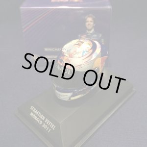 画像: セカンドハンド品●PMA1/8 RED BULL S.ベッテル ミニチュアヘルメット MONACO 2011