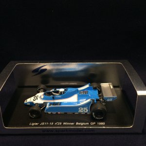 画像: セカンドハンド品●SPARK 1/43 LIGIER JS11-15 WINNER BELGIUM GP 1980 (D.ピローニ)#25