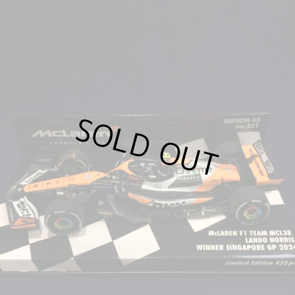 画像1: 新品正規入荷品●PMA1/43 McLAREN MERCEDES MCL38 WINNER SINGAPORE GP 2024 (L.ノリス）#4