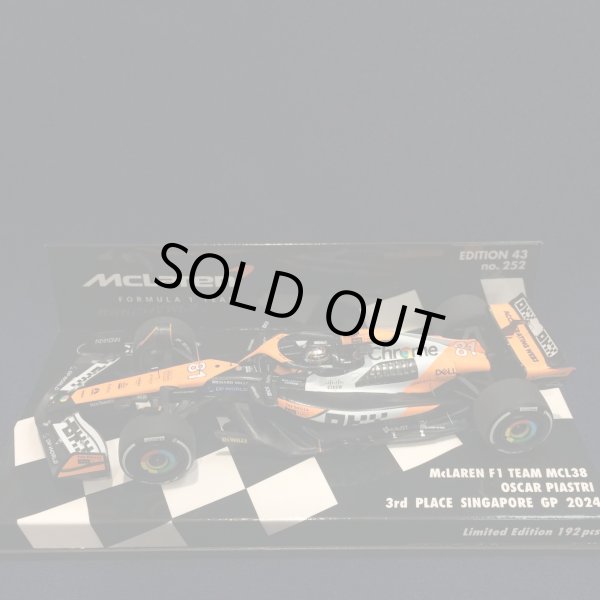 画像1: 新品正規入荷品●PMA1/43 McLAREN MERCEDES MCL38 3rd PLACE SINGAPORE GP 2024 (O.ピアストリ）#81