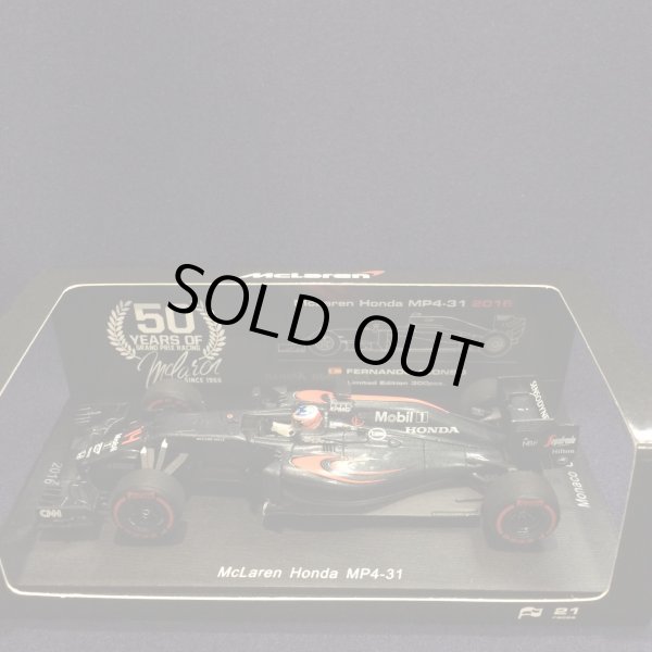画像1: セカンドハンド品●ユーロスポーツ別注●SPARK 1/43 McLAREN HONDA MP4-31 McLAREN 50th記念 (F.アロンソ）#14