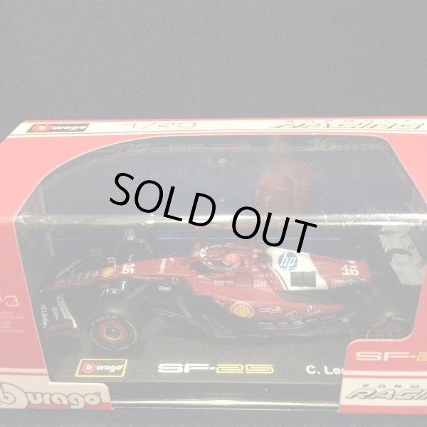 画像1: 新品正規入荷品●burago1/43 FERRARI SF-25 （C.ルクレール）#16 ※アクリルケース＆ドライバーフィギュア付