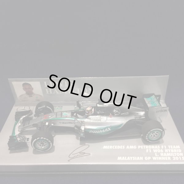 画像1: セカンドハンド品●PMA1/43 MERCEDES-AMG PETRONAS W06 WINNER MALAYSIAN GP 2015 (L.ハミルトン）#44 ※レジン製※