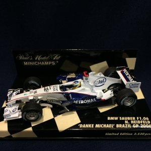 画像: セカンドハンド品●PMA1/43 BMW SAUBER F1 06 DANKE MICHAEL BRAZIL GP 2006 (N.ハイドフェルド）#16