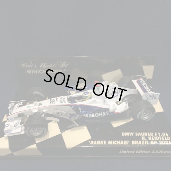画像1: セカンドハンド品●PMA1/43 BMW SAUBER F1 06 DANKE MICHAEL BRAZIL GP 2006 (N.ハイドフェルド）#16