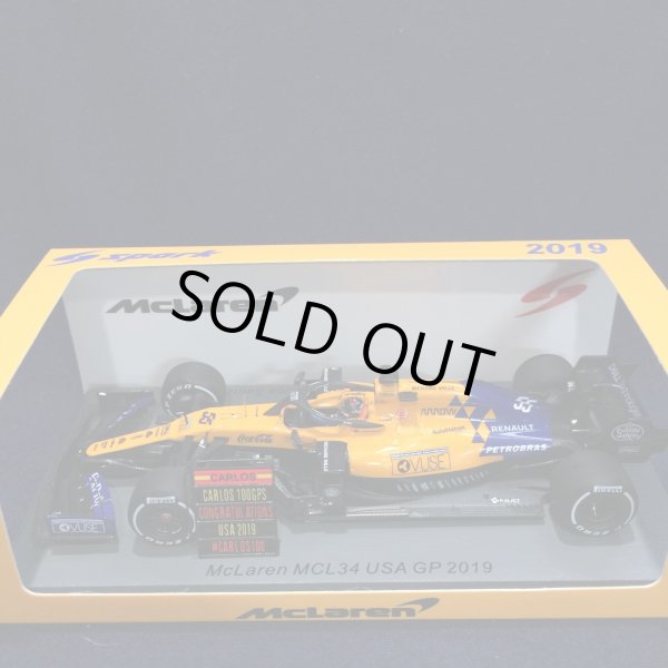 画像1: セカンドハンド品●SPARK 1/43 McLAREN RENAULT MCL34 USA GP 2019 (C.サインツ）#55 
