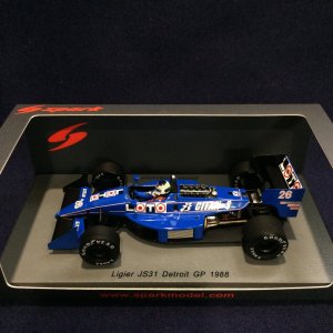 画像: セカンドハンド品●SPARK 1/43 LIGIER JS31 DETROIT GP 1988 (S.ヨハンソン)#26