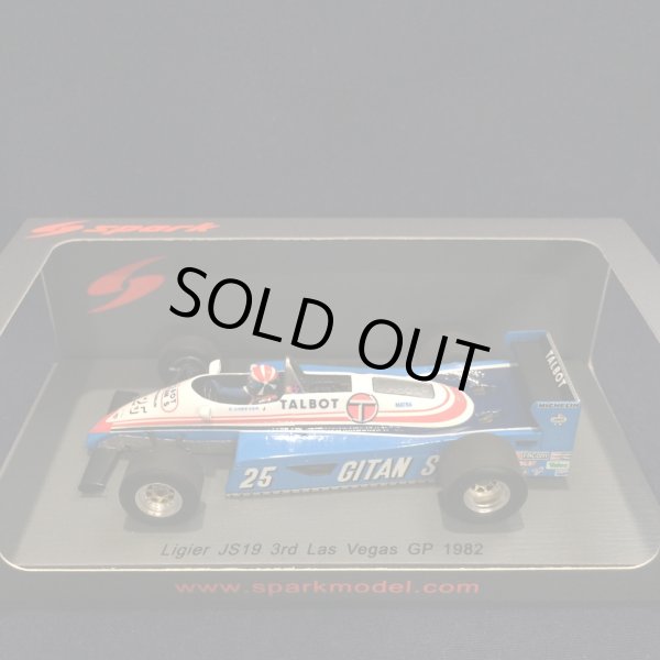 画像1: セカンドハンド品●SPARK 1/43 LIGIER JS19 3rd LAS VEGAS GP 1982 (E.チーバー）#25