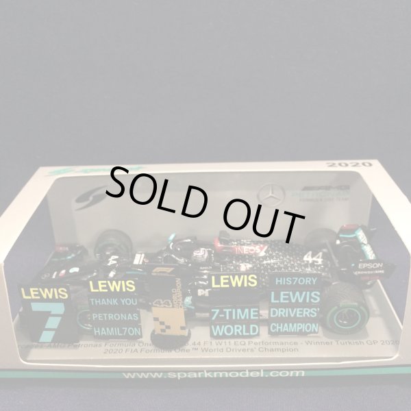 画像1: セカンドハンド品●SPARK 1/43 MERCEDES-AMG W11 WINNER TURKISH GP 2020 WORLD CHAMPION (L.ハミルトン）#44