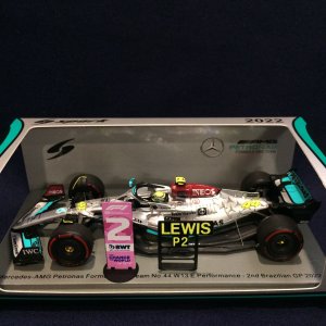 画像: セカンドハンド品●SPARK 1/43 MERCEDES-AMG W13 2nd BRAZILIAN GP 2022 (L.ハミルトン)#44