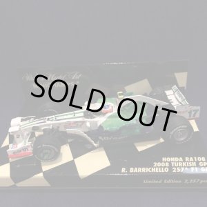 画像: セカンドハンド品●PMA 1/43 HONDA RA108 TURKISH GP 2008 257GP (R.バリチェロ)#17