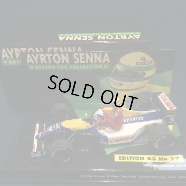 画像1: セカンドハンド品●PMA1/43 セナコレNo27 WILLIAMS RENAULT FW14 BRITISH GP RIDE ON (A.セナ&N.マンセル）1991#5