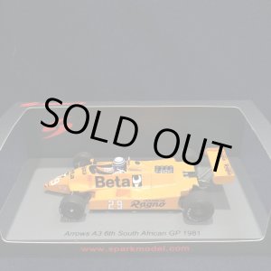 画像: 新品正規入荷品●SPARK 1/43 ARROWS A3 6th SOUTH AFRICAN GP 1981 (R.パトレーゼ）#29