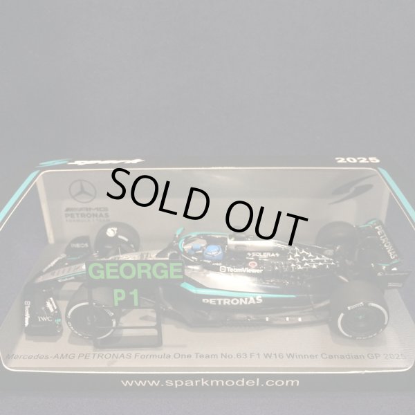 画像1: 新品正規荷品●SPARK1/43 MERCEDES-AMG PETRONAS W16 WINNER CANADIAN GP 2025 (G.ラッセル）#63