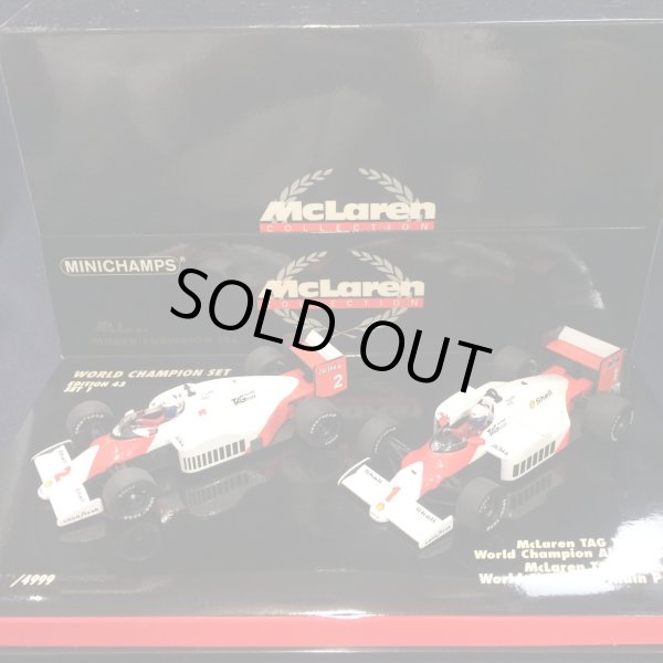 画像1: セカンドハンド品●HONDA F1別注●PMA1/43 WORLD CHAMPION SET McLAREN MP4/2B (1985) ＆ MP4/2C (1986) A.プロスト 2台セット 
