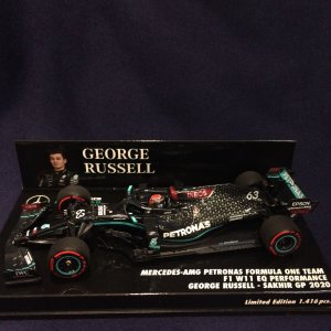 画像: セカンドハンド品●●PMA1/43 MERCEDES-AGM PETRONAS W11 SAKHIR GP 2020 ※スポット参戦※ (G.ラッセル）#63
